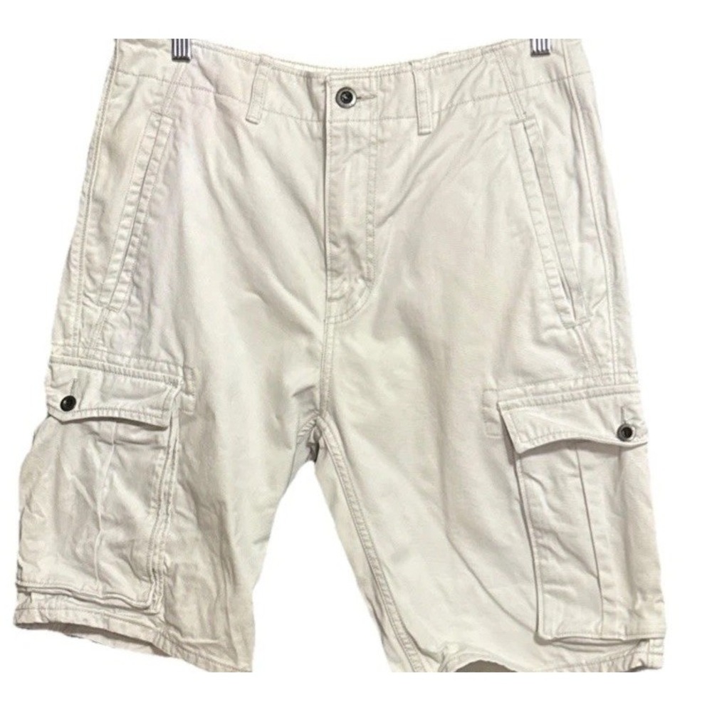 Levi's Men's W31 Cargo Shorts Ace I White Tab Khaki Beige Style